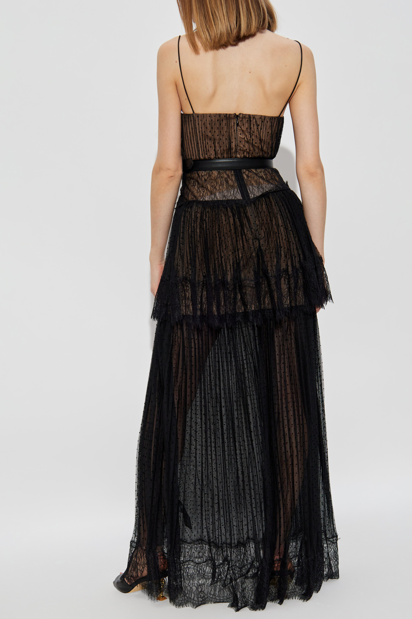 ワンピース SELF-PORTRAIT Woman Dress Black SS25057XB BLACK Black Lace dress with straps Self-Portrait - Vitkac Canada